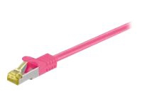 MicroConnect – Patch-kabel – RJ-45 (hane) till RJ-45 (hane) – 50 cm – 6.2 mm – S/FTP – CAT 7 – startad halogenfri rund hakfri tvinnad – rosa