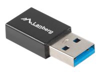 Lanberg - USB-adapter - USB-type A (hann) til 24 pin USB-C (hunn) - USB 3.1 Gen1 OTG - svart PC tilbehør - Kabler og adaptere - Adaptere