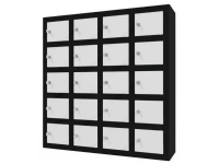 Opbevaringsboks til mobil/værdier 20 rum med nøgle Arkivering - Arkiv bokser / Mapper - Oppbevaringsbokser til hengemapper