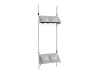 BST Kombination E, Påbygningssektion 4 pladser B 10000 mm, lys grå Barn & Bolig - Møbler - Entrèmøbler