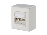 Metz Connect C6Amodul 270° – Eluttag – RJ 45 – 3 network sockets – kritvit RAL 9010