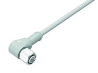 BINDER 77 3734 0000 40404-0200, 2 m, M12, Hunkjønn, Grå, Termoplastisk elastomer (TPE), -40 - 105 °C