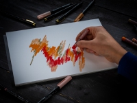 Sakura Cray-Pas ekspresjonistisk oransje Hobby - Kunstartikler - Pastellfarger