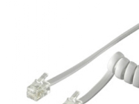 Goobay 50246, 2 m, RJ-10, RJ-10, Hvit, Hankjønn, Hankjønn
