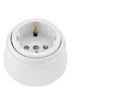 Okko Socket With Ground Pa16-0206 White