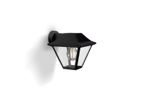 Philips myGarden Alpenglow-vegglampe, 60 W, E27, ingen pære, Vegglys, Sort, Aluminium, Glass, IP44, Hage, Terrasse, I