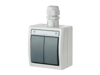 Elektroplast Switch Aquant 2G Grey Ip65 1202-65 PC-Komponenter - Strømforsyning - Ulike strømforsyninger