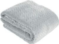 Eurofirany DESIGN 91 Mykt og skånsomt teppe CINDY med preget mønster, 220X200 cm, farge: sølv