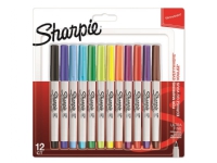 Marker Sharpie Ultra Fine 0,5 mm med 12 stk. ass. farver Skriveredskaper - Markør - Permanenttusj