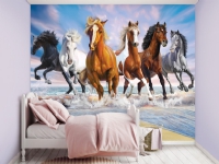 Walltastic Vilda hästar tapet 243 x 305 cm