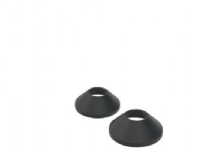Oras matt svart 3/4 väggrosett med Ø70 mm i diameter – levereras i set om 2 stycken.