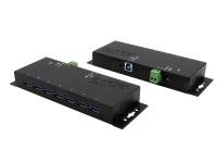 EXSYS EX-1188HMS-3 USB 3.2 Gen 1 (3.1 Gen 1) Type-B USB 3.2 Gen 1 (3.1 Gen 1) Type-A 5000 Mbit/s Svart Energiljus 12 V