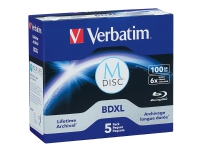 Bilde av Verbatim M-disc - 5 X M-disc Bdxl - 100 Gb 6x - Cd-boks