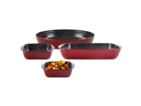 Bilde av Stoneline | Yes | Casserole Dish Set Of 4pcs | 21789 | 1+1+3+3.6 L | 20x17/35x24/39x24 Cm | Borosilicate Glass | Red | Dishwasher Proof