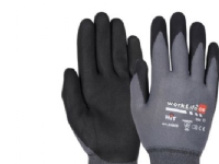WorkLife Hit handske str. 8 – Tynd sømløs og handske af polyester med ru nitril-foam