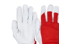 Basic Light RED handske str. 8 – Handske i gedeskind med velcrolukning