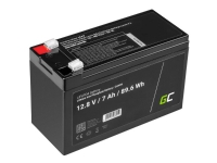 Green Cell Green Cell Specialbatteri LiFePo-batteri Platt kontakt LiFePO 4 12,8 V 7 Ah