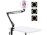 Puluz Ring lampe / skrivebordsstativ for LED klips 20 cm vlog / stream for telefon PKT3089B