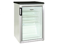 Whirlpool ADN 140 W, Utstillingskjøleskap, Frittstående, Aluminium, Riktig/Høyre, Glass, 125 l