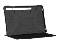 UAG Case for Samsung Galaxy Tab S8 Plus (12.4-in)(SM-X800 & SM-X806) - Metropolis SE Black - Vikbart fodral för surfplatta - svart - 12.4 - för Samsung Galaxy Tab S8+
