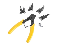 Deli Tools EDL104506, Låseringtang, Kull stål, Gult, 95 mm, 150 mm