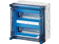 MI kasse 2X12 modul PE+N hængslet låg