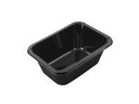 Bakke 1-rum 2187-1O 920 ml 187x137x60 mm CPET Sort,420 stk/krt