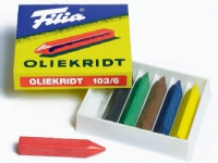 FILIA OLIEKRIDT 103-6, ASSORTERET Skole og hobby - Faste farger - Fargekritt til skolebruk