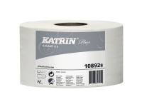 Toiletpapir Katrin Plus 2-lag Ø18 cm 160 m hvid - (karton á 12 ruller) Rengjøring - Tørking - Toalettpapir og dispensere
