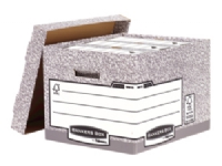 R-Kive System – Förvaringsbox – för A4 Folio – grå vit (paket om 10)