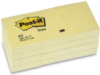 Post-it 653 – Anteckningar – 38 x 51 mm – 300 ark (3 x 100) – gul