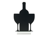 Securit® silhouet WINE bordskilt med alufod Barn & Bolig - Bartilbehør - Menyer