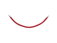 Securit® Classic Chrome sammetssnöre rött med klicklås i rostfritt stål