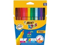 Tuscher BIC Kids Visa, fin spids, æske a 12 farver Hobby - Kunstartikler - Markører