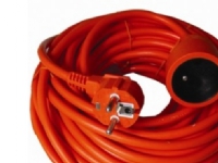 PremiumCord PPE2-20, 20 m, 1 AC-utganger, Type E / F, Oransje, 250 V, 16 A
