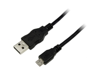 LogiLink 0.60m USB A-USB Micro B, 0,60 m, USB A, Micro-USB B, USB 2.0, Hankjønn/hankjønn, Sort PC tilbehør - Kabler og adaptere - Datakabler