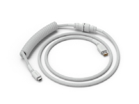 Glorious PC Gaming Race USB 2.0 cable 4.5ft total length 6 coiled section USB-C to USB-A adaptor 5-pin aviator connector Double-braided, Hvit, 1,37 m, 1 stykker, Glorious PC Gaming Race, Flettet, USB Type-A, USB Type-C
