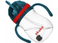 Akuku Innovative Cup Water bottle with a weighted straw blue/red Akuku