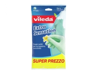 Vileda Extra Sensation, Household gloves, Grønn, Bomull, Latex, M, SML, 1 stykker