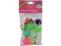 Zolux Cat toys - set of 10 different 4 cm Rotboks - Kjæledyr (søppelkasse) - Katt