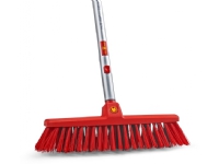 WOLF-Garten multi-star street broom SB 400 M + ash wood handle ZM 140 set (red/wood, 37cm)