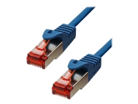 ProXtend – Patch-kabel – RJ-45 (hane) till RJ-45 (hane) – 1 m – 5.8 mm – F/UTP (folieöverdraget oskärmat tvinnat par) – CAT 6 – halogenfri hakfri tvinnad – blå