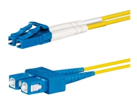 Lanview – Patch-kabel – SC/UPC enkelläge (hane) till LC/UPC enkelläge (hane) – 2 m – 2 mm – fiberoptisk – duplex – 9 / 125 mikrometer – OS2 – halogenfri – gul