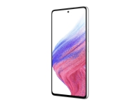 Samsung Galaxy A53 5G – 5G pekskärmsmobil – dual-SIM – RAM 6 GB / Internal Memory 128 GB – microSD slot – OLED-skärm – 6.5 – 2400 x 1080 pixlar (120 Hz) – 4x bakre kameror 64 MP 12 MP 5 MP 5 MP – front camera 32 MP – fantastisk vit