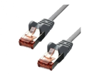 ProXtend – Patch-kabel – RJ-45 (hane) till RJ-45 (hane) – 30 cm – 5.8 mm – F/UTP (folieöverdraget oskärmat tvinnat par) – CAT 6 – formpressad hakfri tvinnad – grå