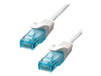 ProXtend – Patch-kabel – RJ-45 (hane) till RJ-45 (hane) – 20 cm – 6 mm – UTP – CAT 6a – IEEE 802.3at – halogenfri formpressad hakfri tvinnad – vit