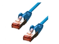 ProXtend – Patch-kabel – RJ-45 (hane) till RJ-45 (hane) – 15 m – 5.8 mm – F/UTP (folieöverdraget oskärmat tvinnat par) – CAT 6 – formpressad hakfri tvinnad – blå