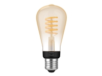 Philips Hue White ambiance – LED-glödlampa med filament – form: ST64 – klar finish – E27 – 7 W (motsvarande 40 W) – klass G – varmt till kallt vitt ljus – 2200-4500 K