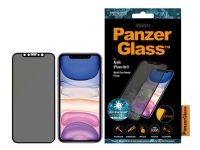 PanzerGlass™ | Personvern og etuivennlig - Skjermbeskytter for mobiltelefon - Kant-til-kant-passform - Rammefarge svart | Apple iPhone 11/XR Tele & GPS - Mobilt tilbehør - Skjermbeskyttelse