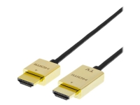 DELTACO – Hög hastighet – HDMI-kabel med Ethernet – HDMI hane till mikro-HDMI hane – 5 m – svart – 4K30Hz stöd ultratunn